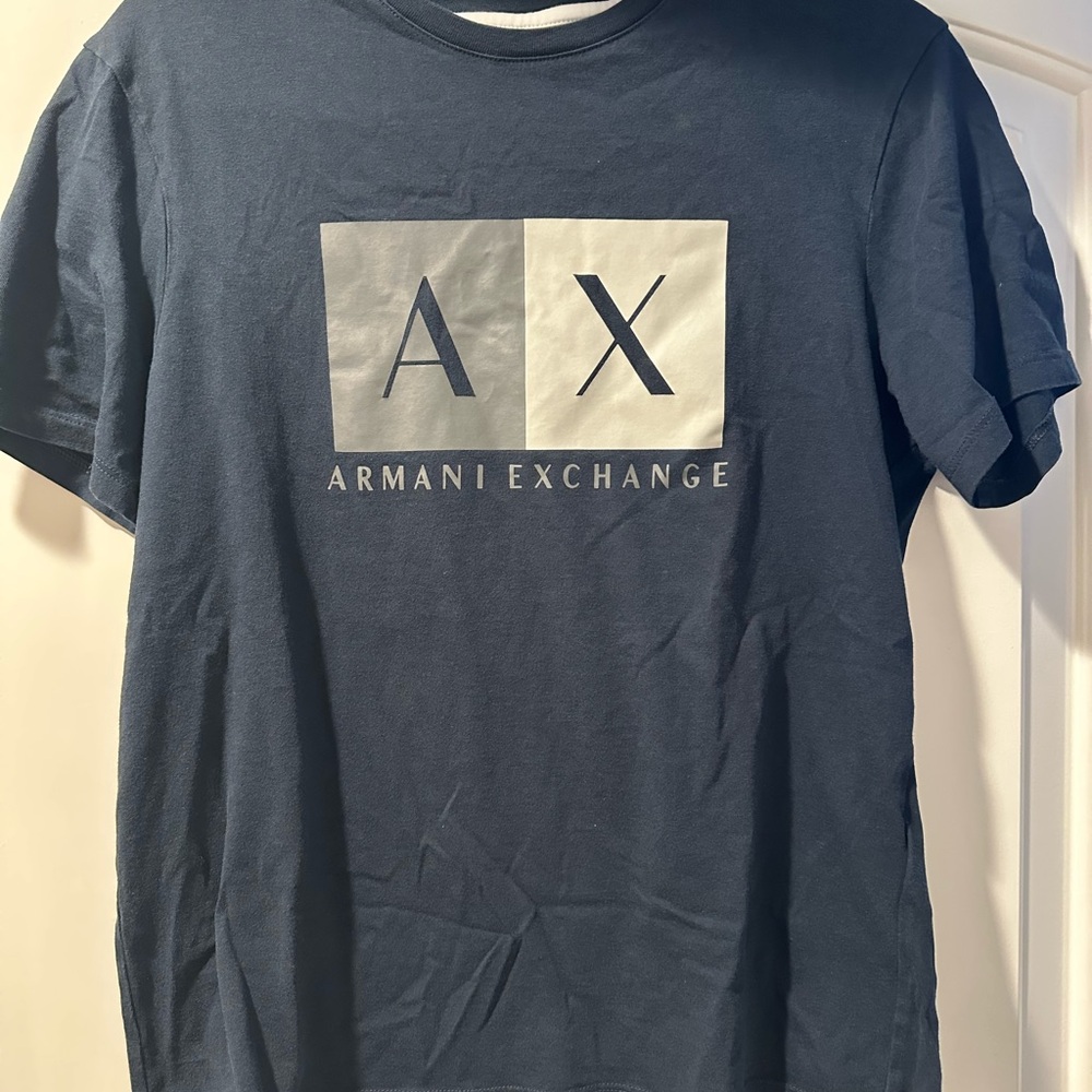 Armani Exchange Dark Blue Short Sleeve Tee